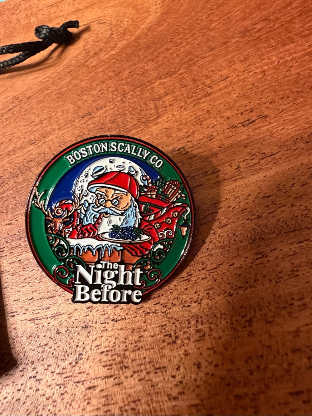 Boston Scally Co. 'The Night Before' Enamel Pin - Green/Red